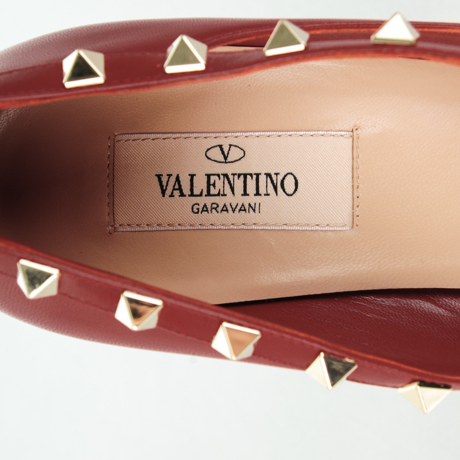 Valentino Garavani Nappa Rockstud Cross Strap D'Orsay 105mm Pumps 37.5 Rosso Valentino 7 of 7