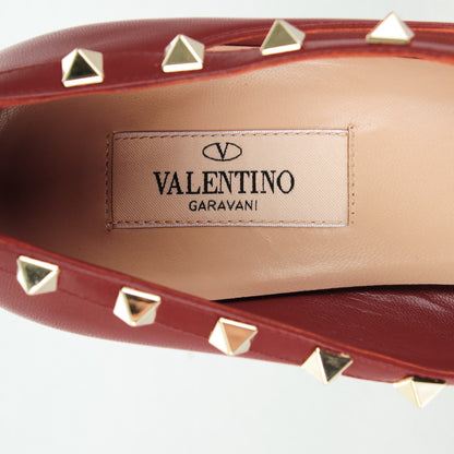 Valentino Garavani Nappa Rockstud Cross Strap D'Orsay 105mm Pumps 37.5 Rosso Valentino 7 of 7