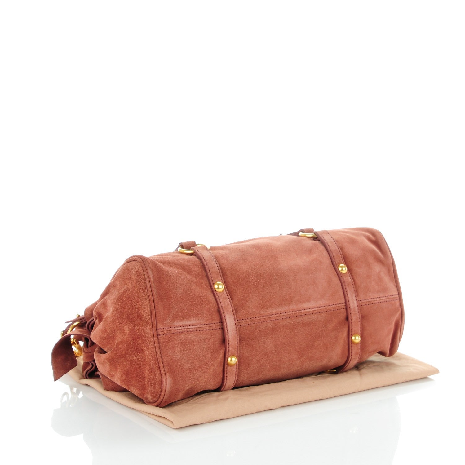 Miu Miu Suede Lux Small Bow Bag Antico 4 of 8