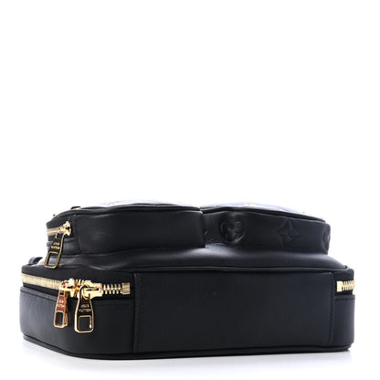Louis Vuitton Calfskin Monogram Embossed Utility Crossbody Black 3 of 4