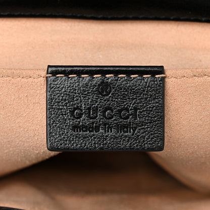 Gucci Monogram Matelasse Diagonal Mini GG Marmont Shoulder Bag Beige Black 6 of 12