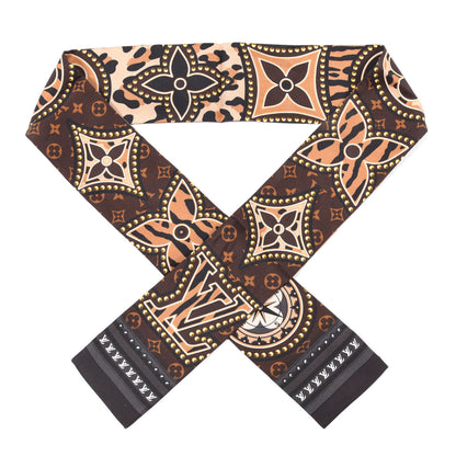 Louis Vuitton Silk Monogram LV World Bandeau Brown 1 of 4