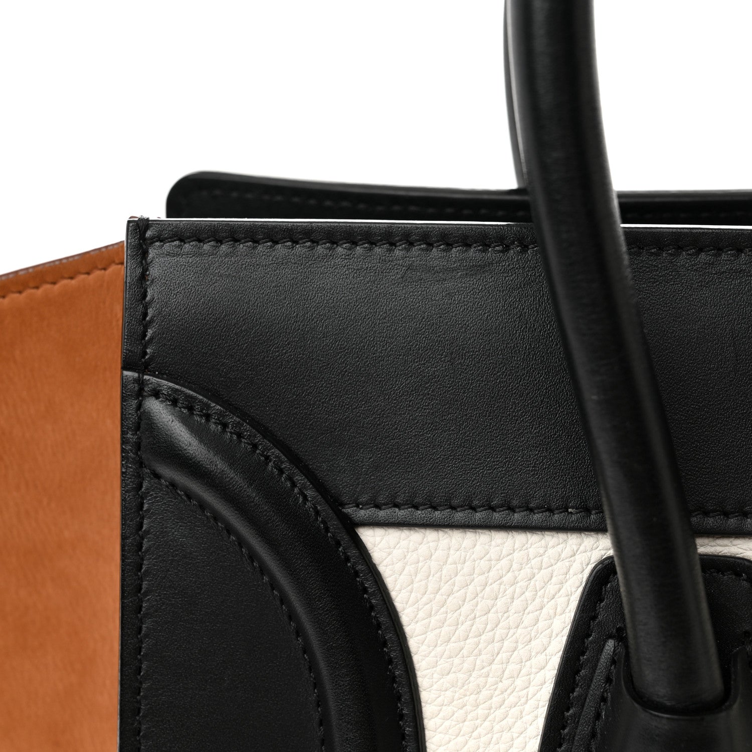 Celine Baby Grained Calfskin Nubuck Micro Tri-Color Luggage White 16 of 22