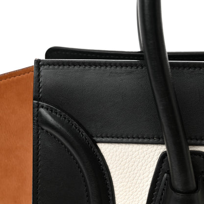 Celine Baby Grained Calfskin Nubuck Micro Tri-Color Luggage White 16 of 22