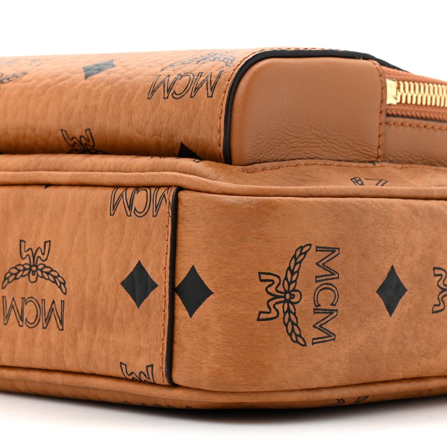 Visetos Monogram Small Aren Crossbody Cognac