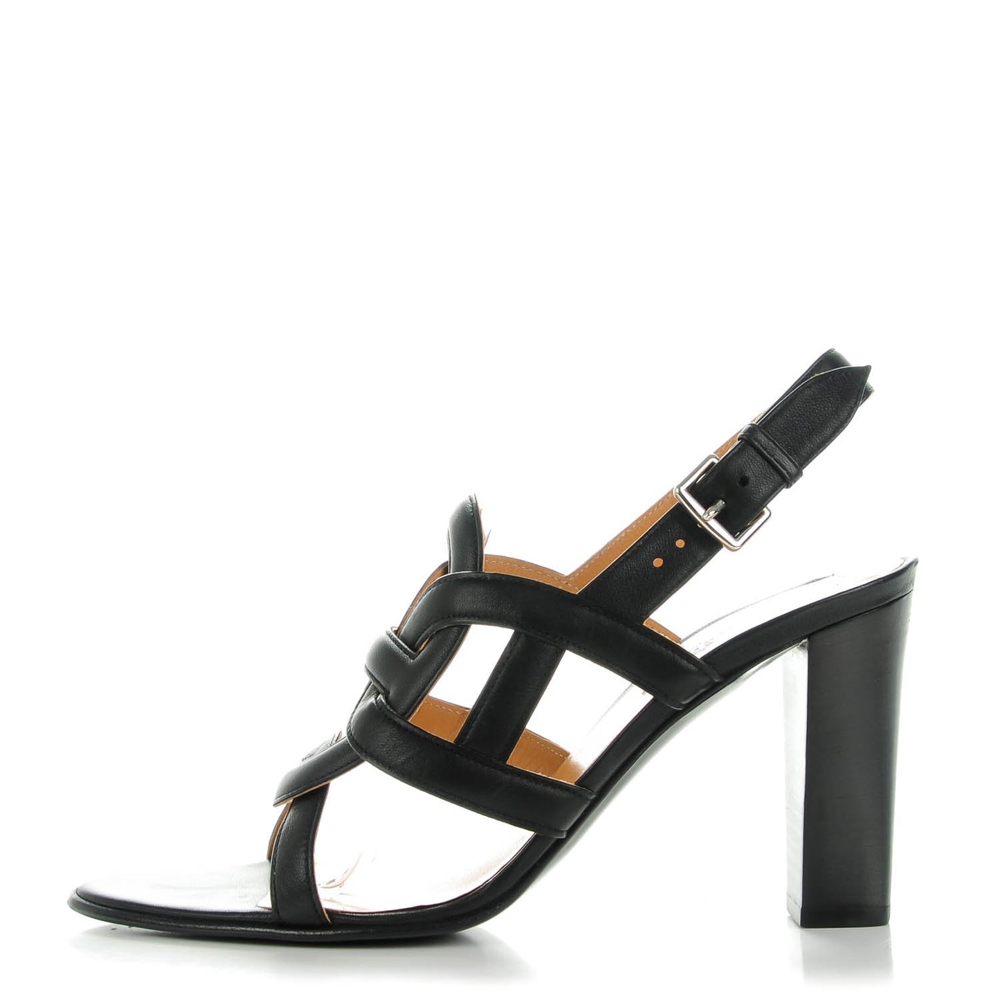 Lambskin Mobile Sandals 38 Black