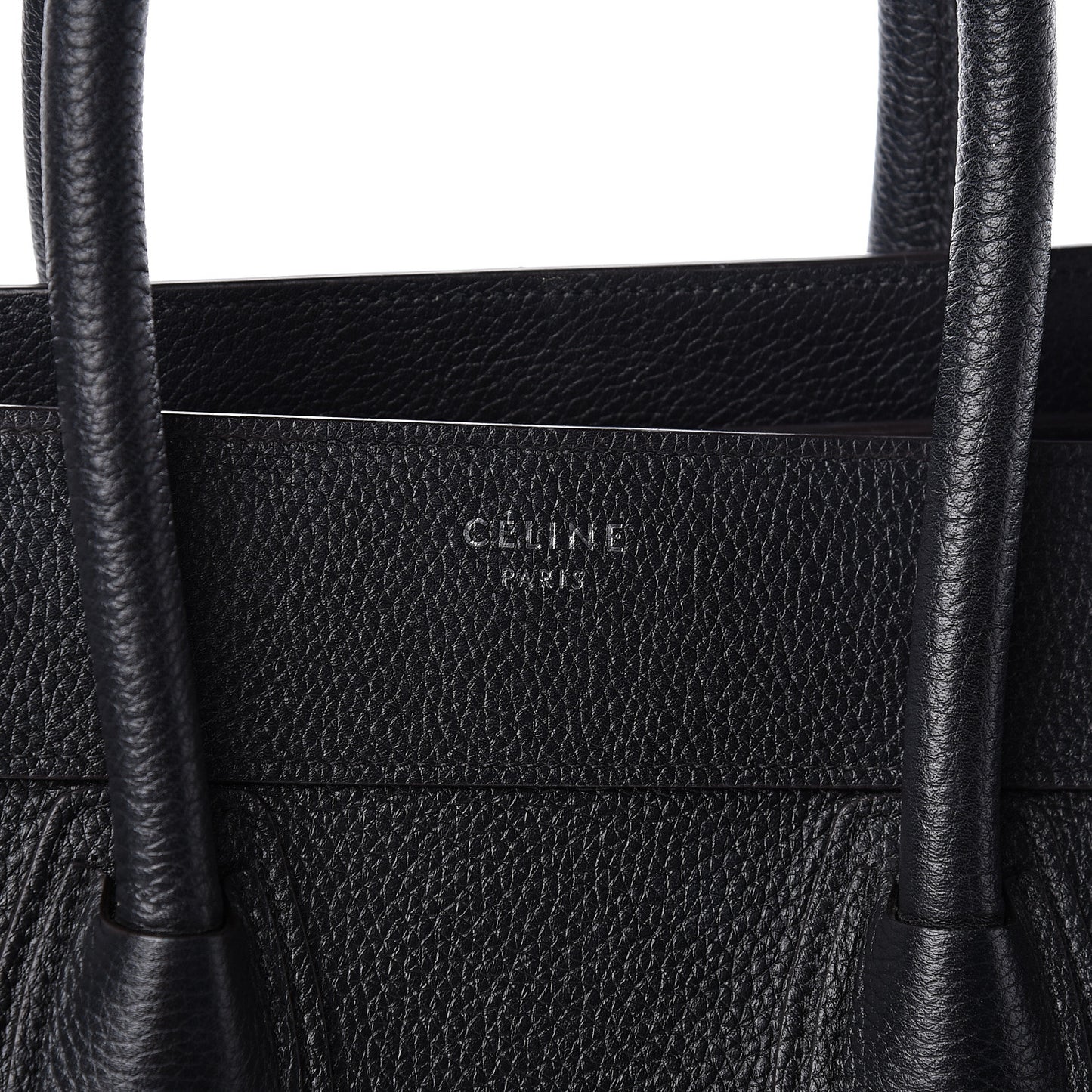 Drummed Calfskin Mini Luggage Black