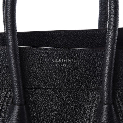 Celine Drummed Calfskin Mini Luggage Black 7 of 9