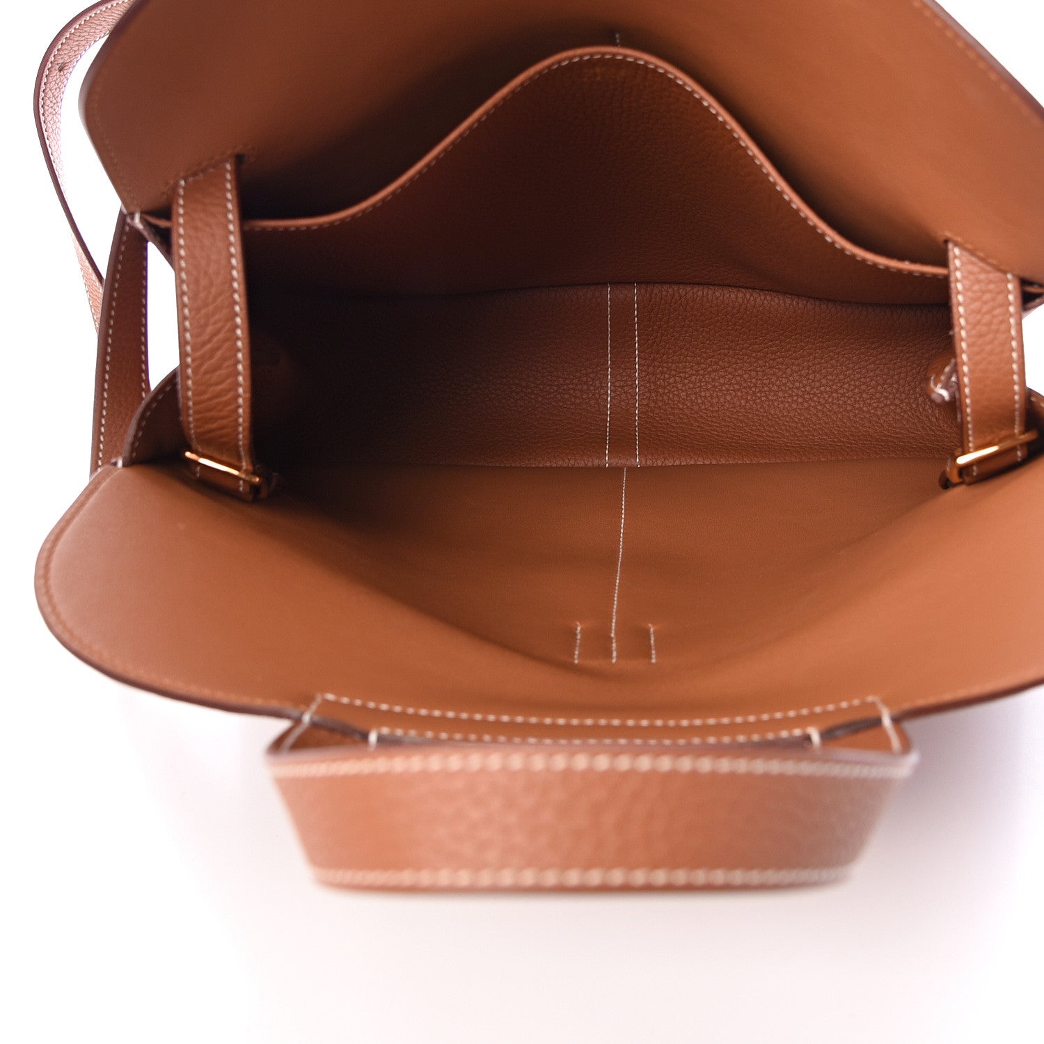 Hermes Taurillon Clemence Halzan 31 Gold 6 of 12