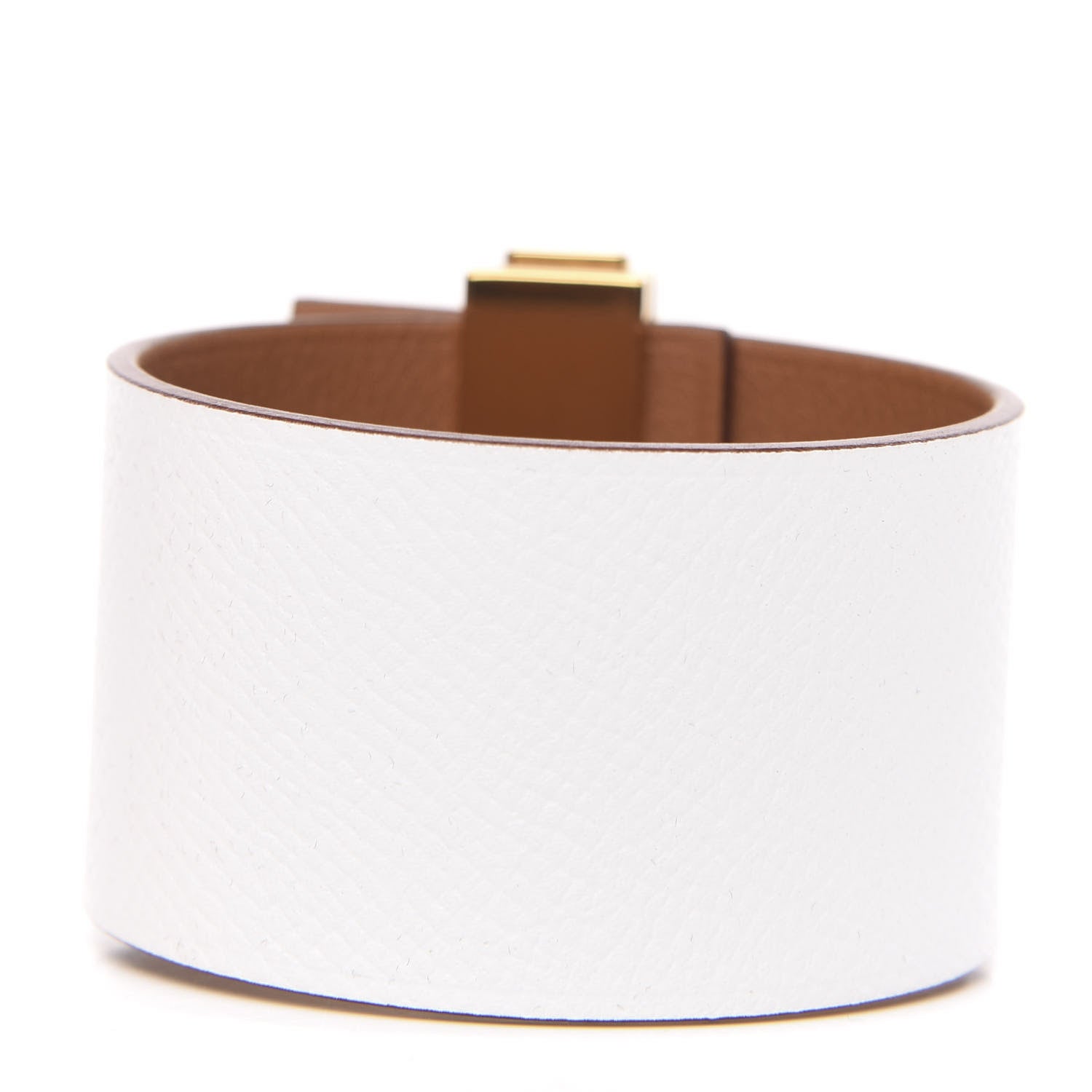 Hermes Epsom Swift Imprevisible Bracelet PM White Gold 3 of 5