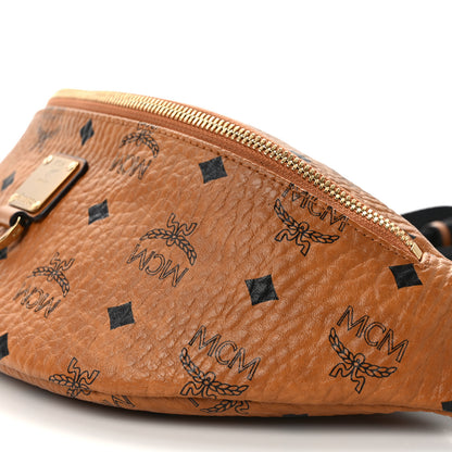 MCM Visetos Medium Fusten Belt Bag Cognac 9 of 10
