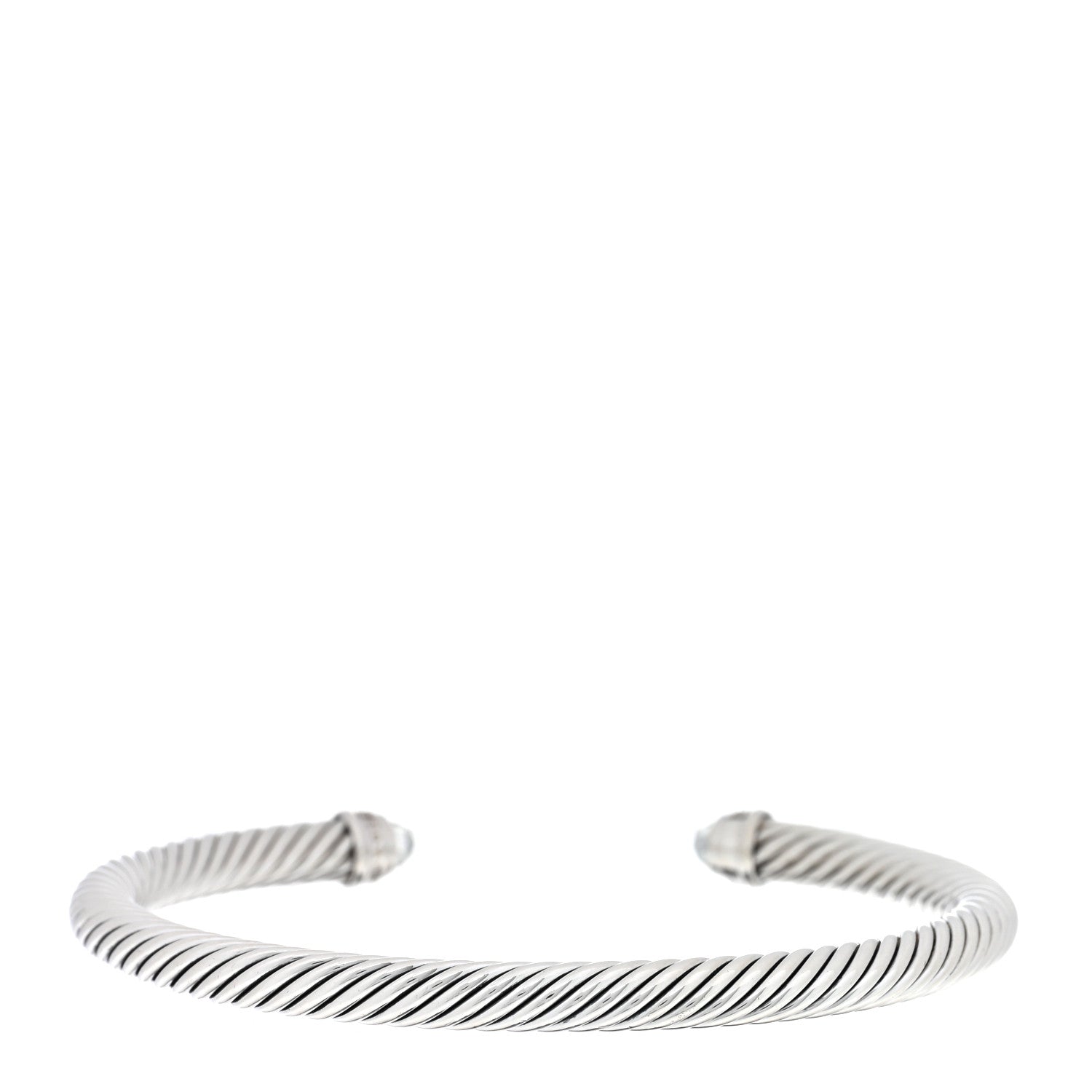 David Yurman Sterling Silver Diamond Prasiolite 5mm Cable Classics Bracelet 2 of 3