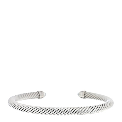 David Yurman Sterling Silver Diamond Prasiolite 5mm Cable Classics Bracelet 2 of 3