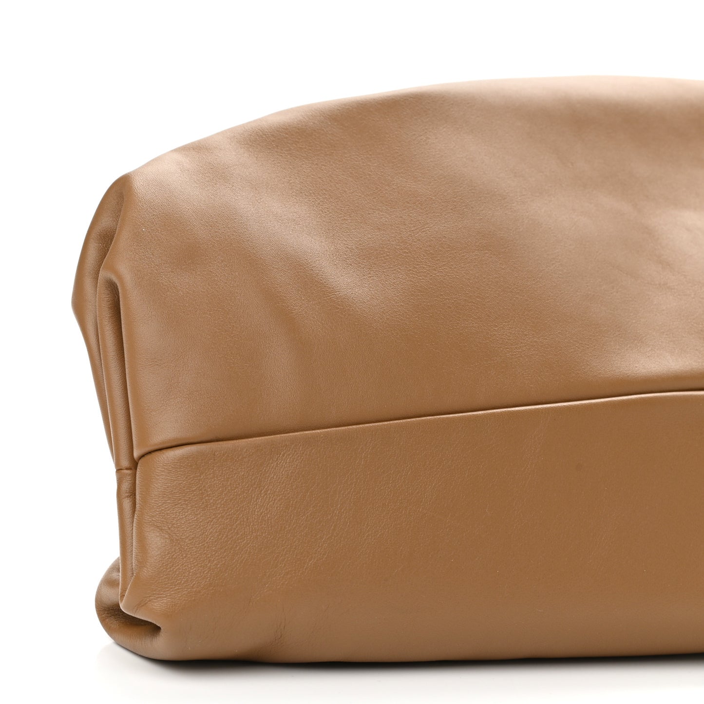 Smooth Butter Calf The Pouch Oversized Clutch Cammello