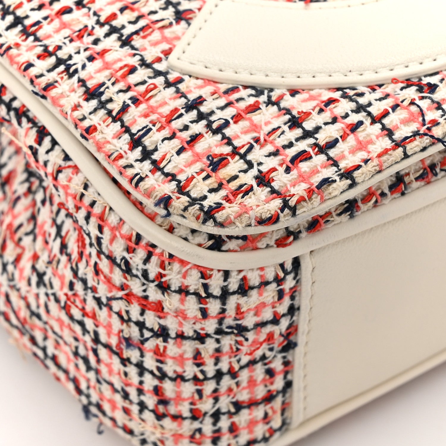 Chanel Tweed CC Mania Flap Bag Black Red White 11 of 18