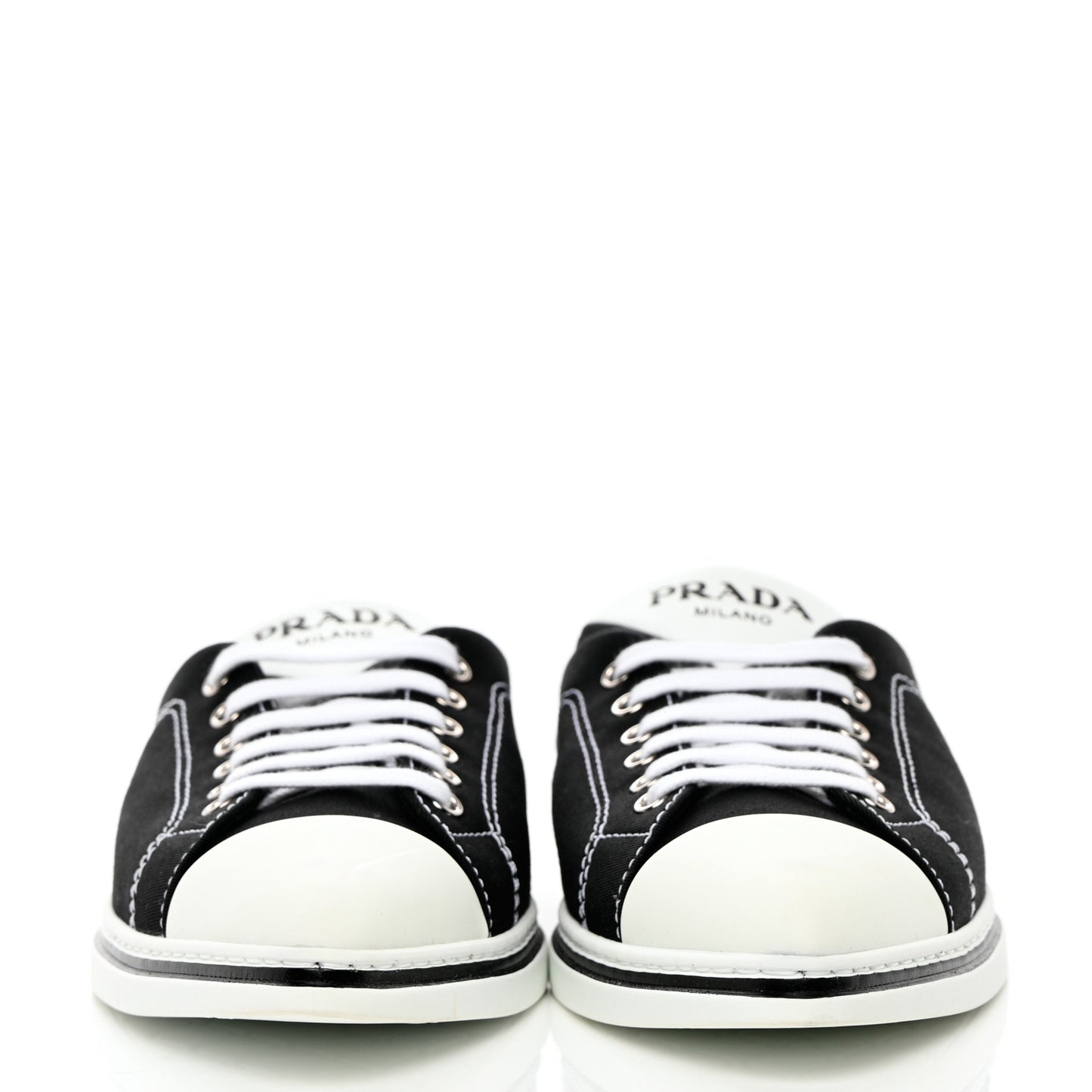 Nylon Gabardine Point-Toe Sneaker Mules 40 Black