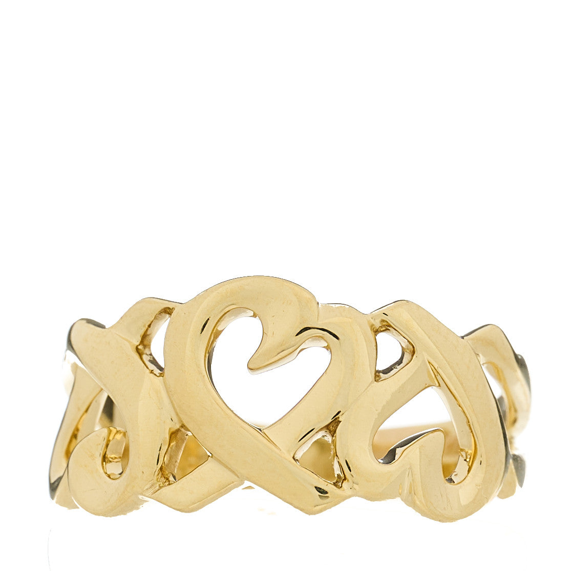 Tiffany 18K Yellow Gold Paloma Picasso Loving Heart Ring 49 5 1 of 5