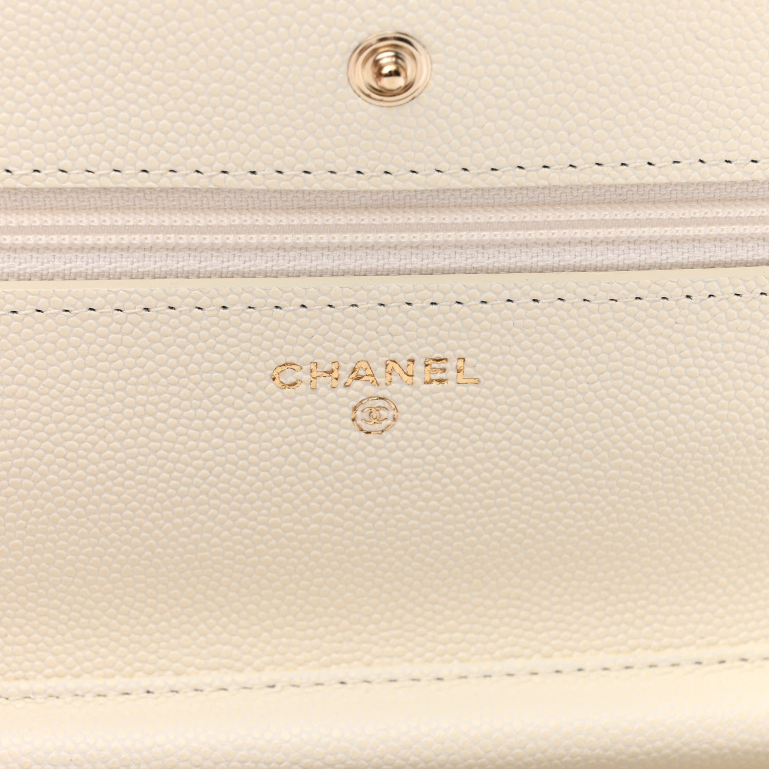 Chanel Caviar Quilted Wallet On Chain WOC White 5 of 12