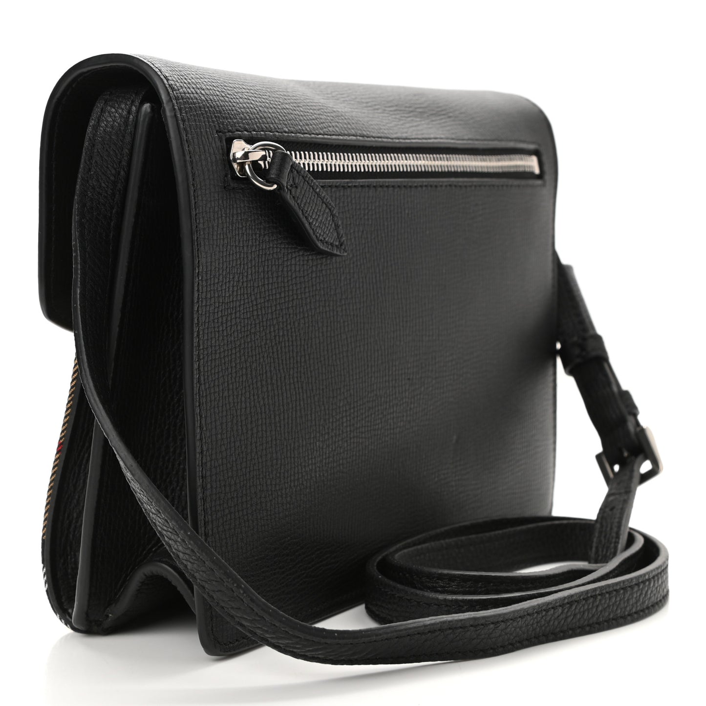 Derby Calfskin Vintage Check Small Macken Crossbody Bag Black
