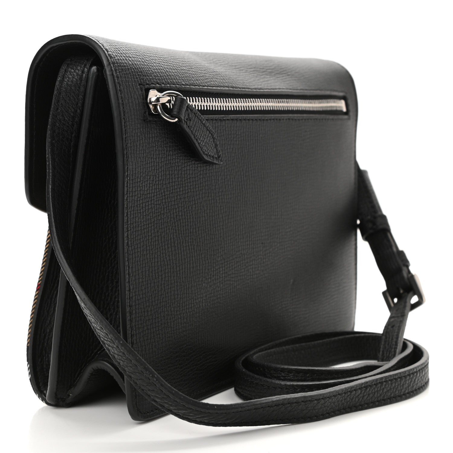 Burberry Derby Calfskin Vintage Check Small Macken Crossbody Bag Black 3 of 10