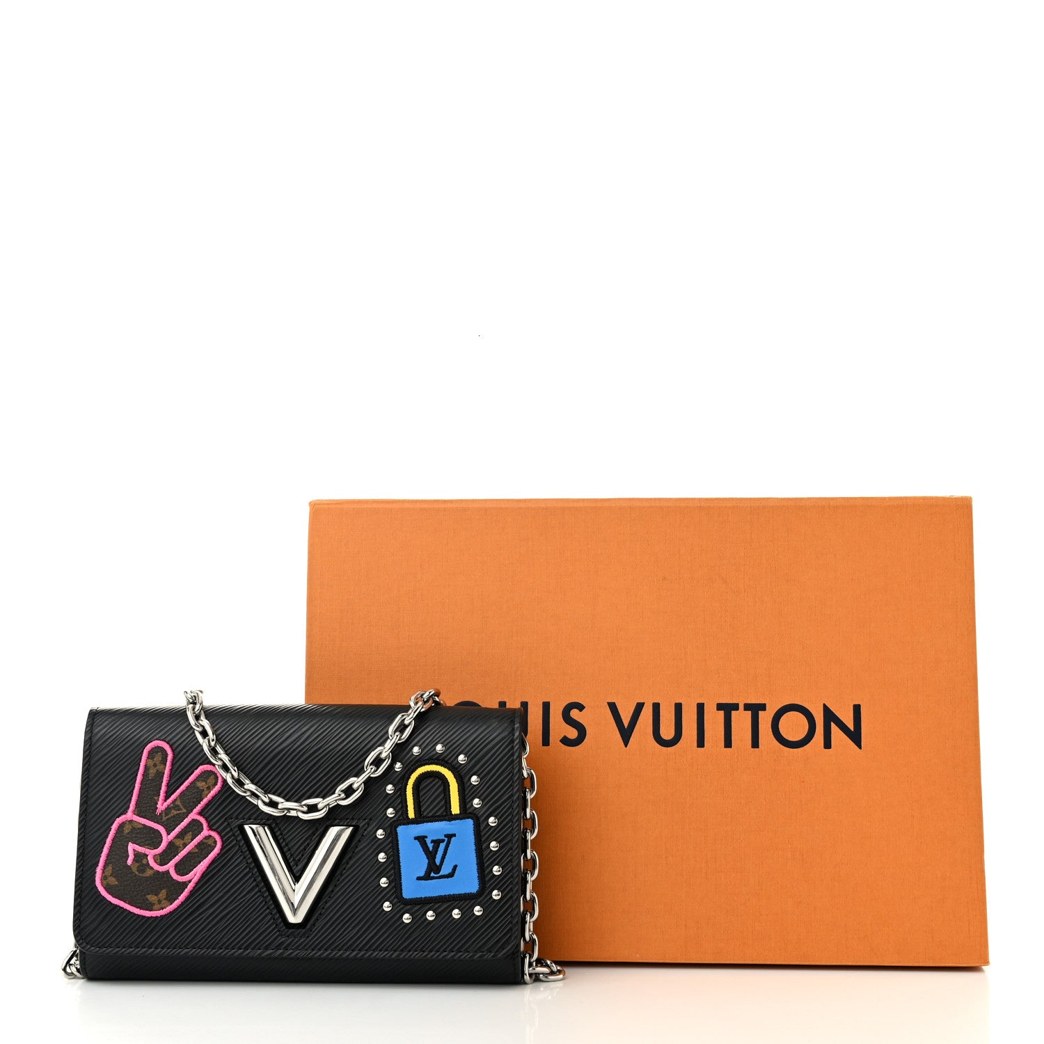 Louis Vuitton Epi LV Stories Twist Chain Wallet Black 11 of 11