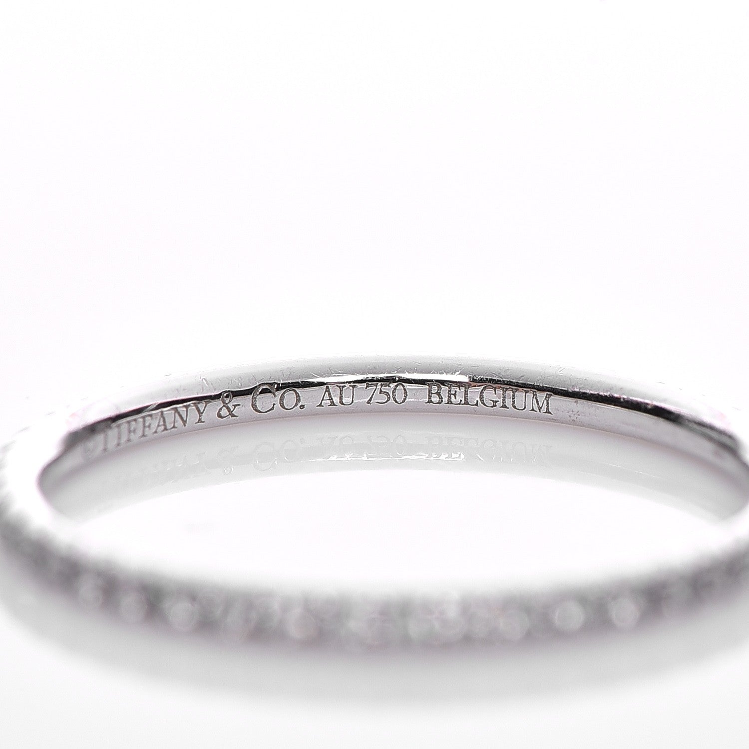 Tiffany 18K White Gold Diamond Metro Ring 6.5 4 of 5