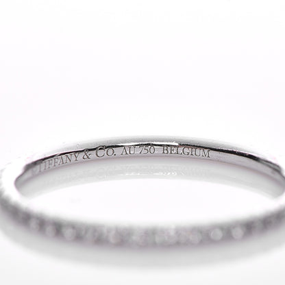Tiffany 18K White Gold Diamond Metro Ring 6.5 4 of 5