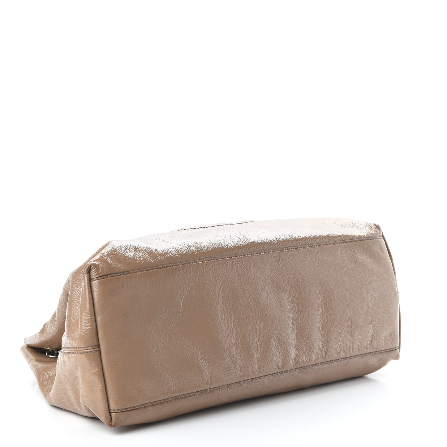Patent Medium Soho Chain Shoulder Bag Dark Cipria