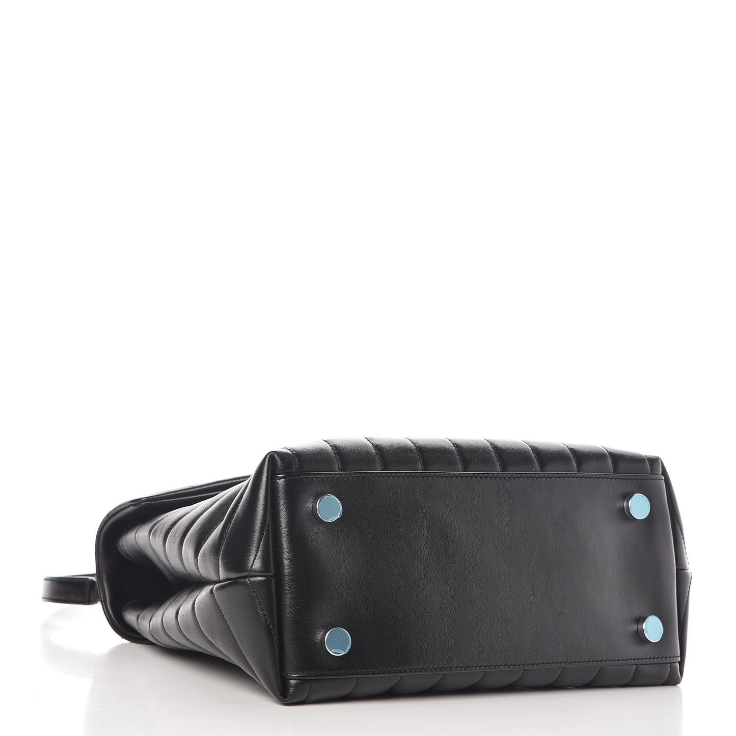Calfskin Y Quilted Monogram Medium Loulou Satchel Black