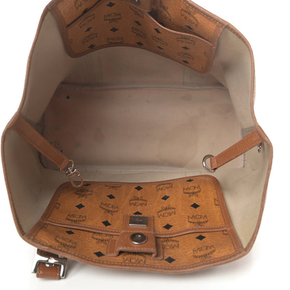 MCM Visetos Shopping Tote Cognac 5 of 21