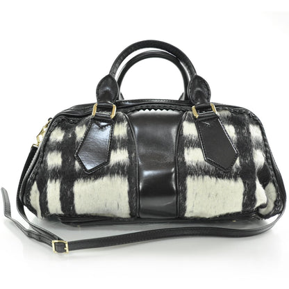 Burberry Alpaca Tassel Embellished Check Bowling Bag 4 of 12