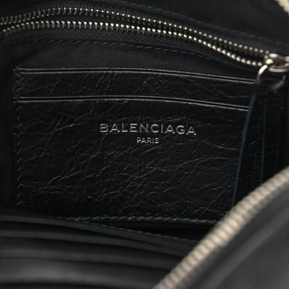 Balenciaga Agneau Classic Silver Hardware Pouch With A Chain Crossbody Black 6 of 11