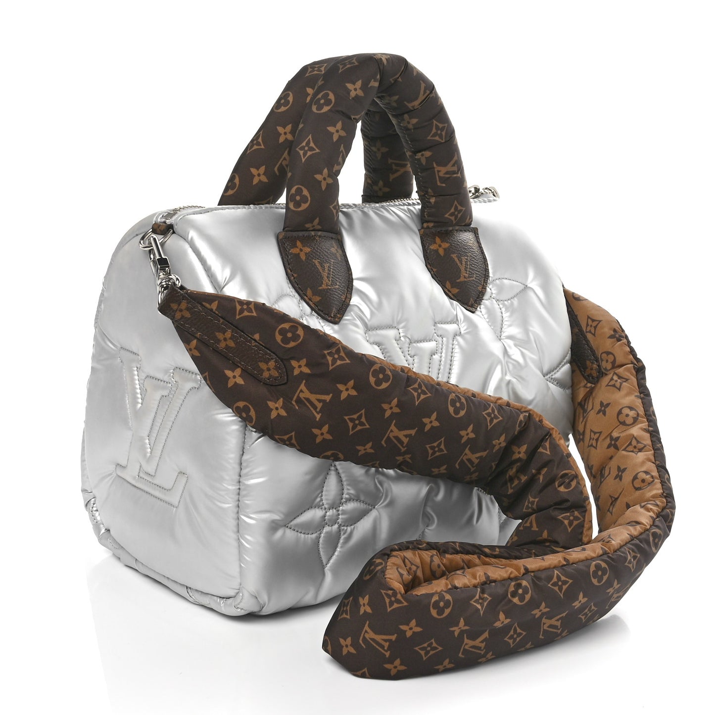 Econyl Mini Monogram Pillow Speedy Bandouliere 25 Silver