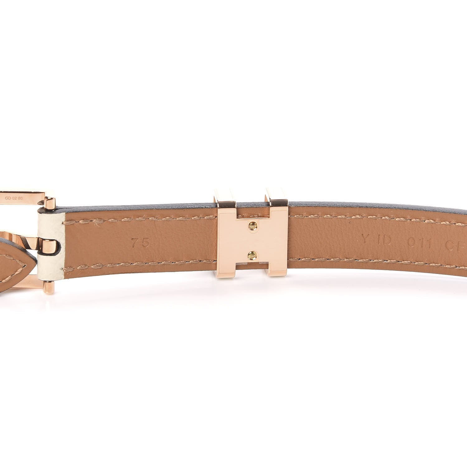 Hermes Epsom 15mm Pop H Belt 75 Craie 4 of 6
