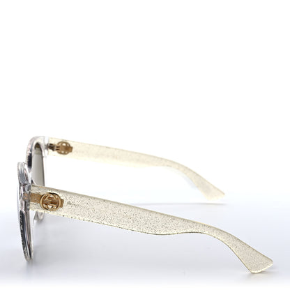 Gucci Acetate Glitter Sunglasses GG0034S Silver 3 of 8