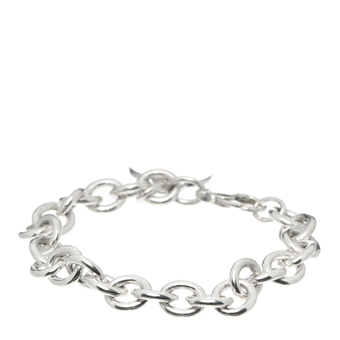 Sterling Silver Heart Tag Charm Bracelet