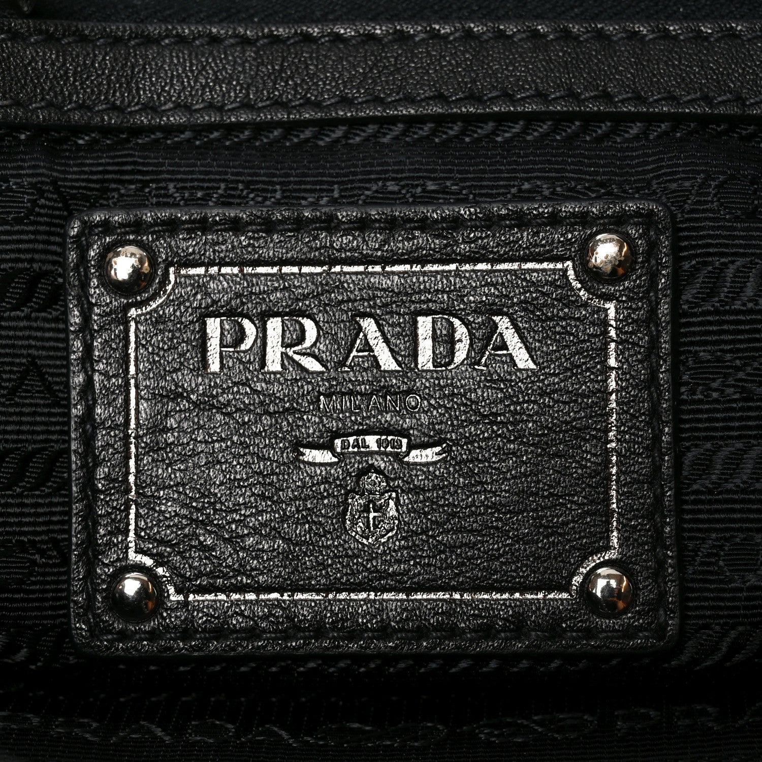 Prada Soft Calf Chain Tote Black 6 of 9