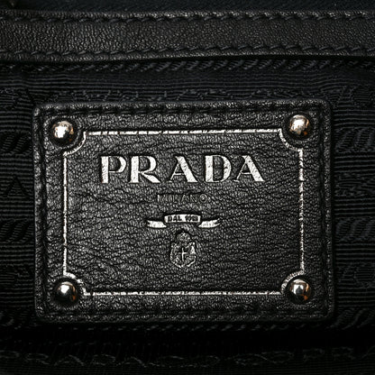 Prada Soft Calf Chain Tote Black 6 of 9