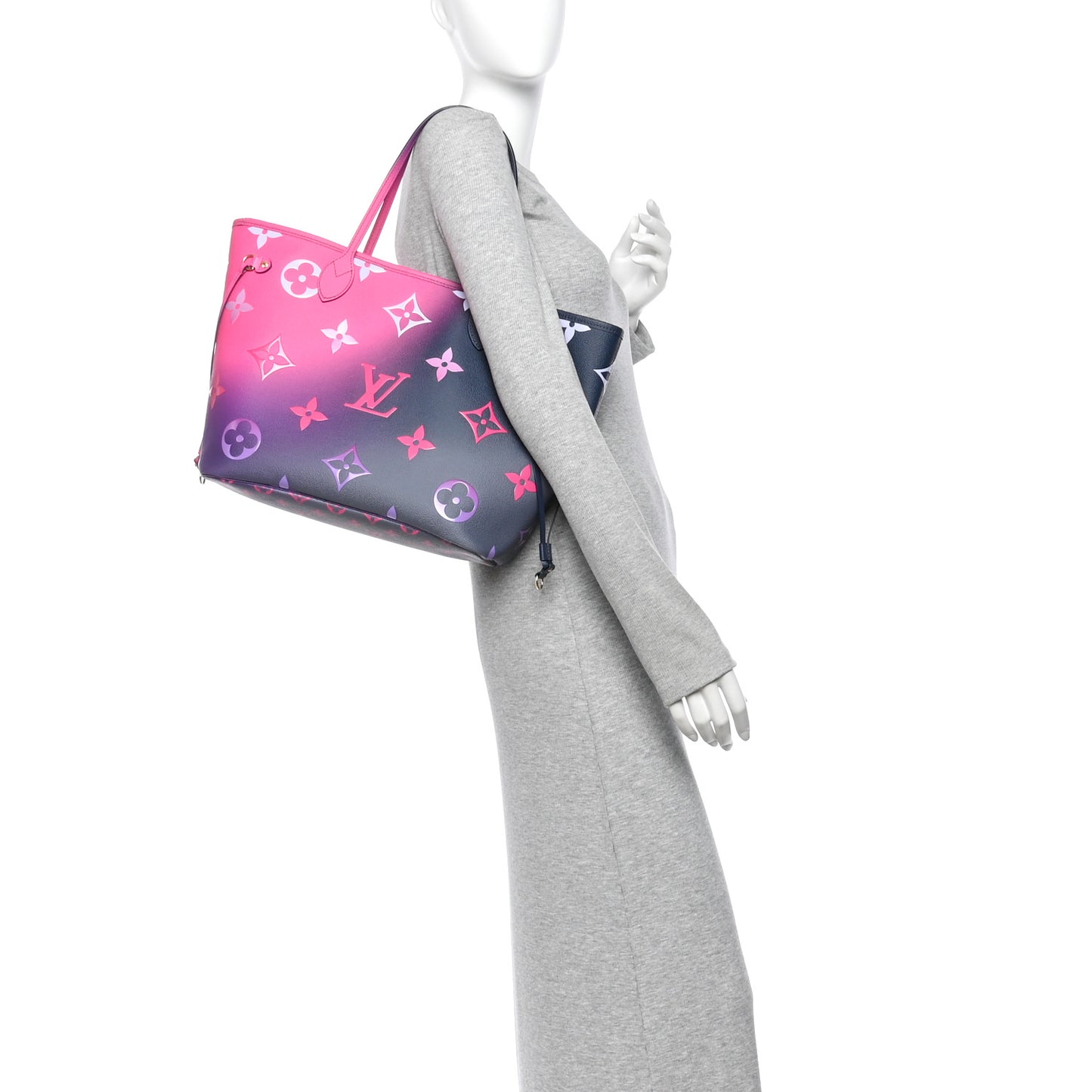 Monogram Giant Spring In The City Neverfull MM Midnight Fuchsia