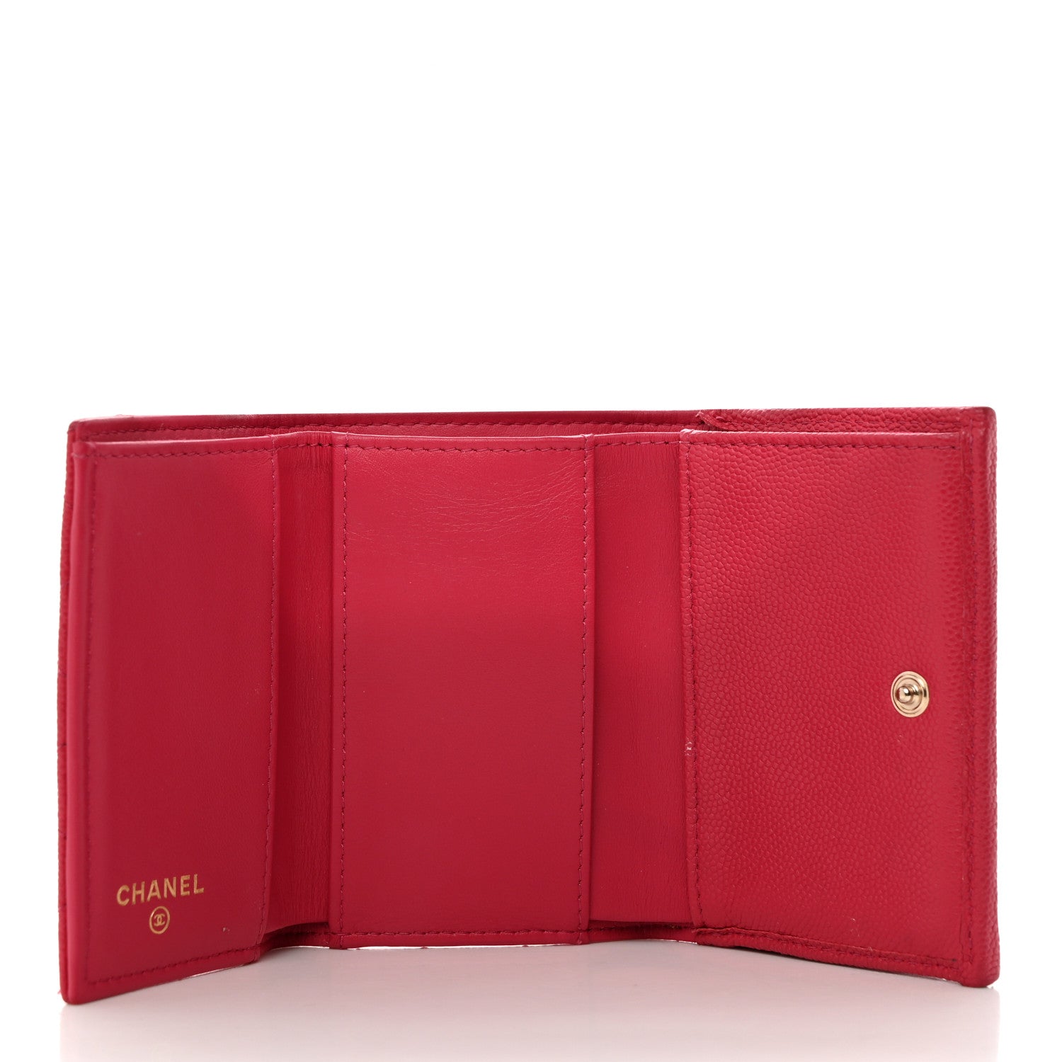 Chanel Caviar Quilted Double Flap Wallet Pink 5 of 12