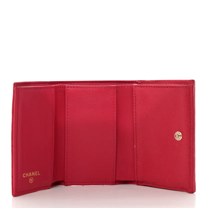 Chanel Caviar Quilted Double Flap Wallet Pink 5 of 12