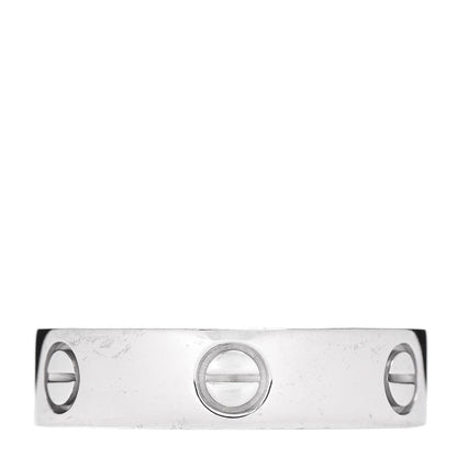 Cartier 18K White Gold 5.5mm LOVE Ring 64 10.75 1 of 4