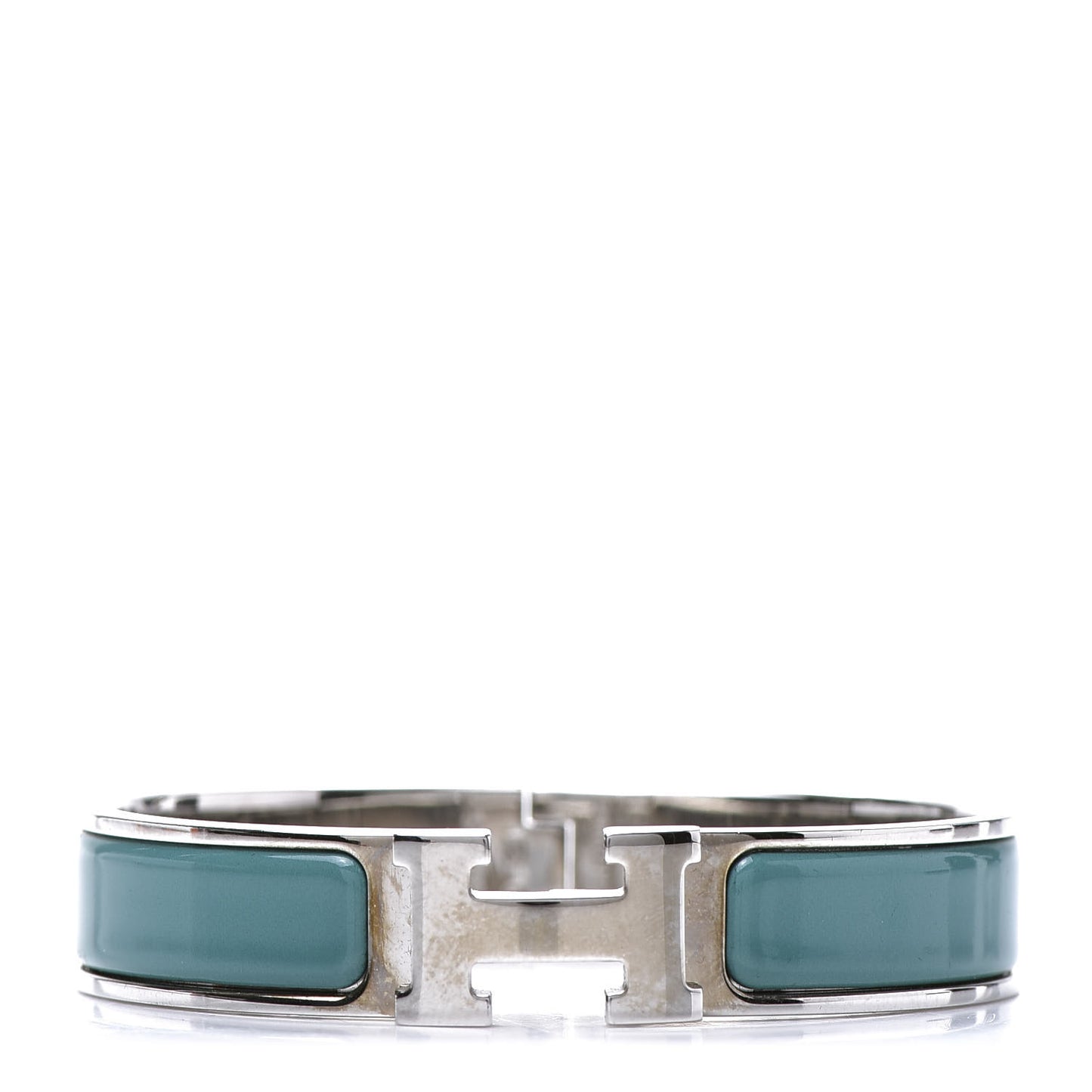 Enamel Narrow Clic Clac H Bracelet PM Bleu Canard