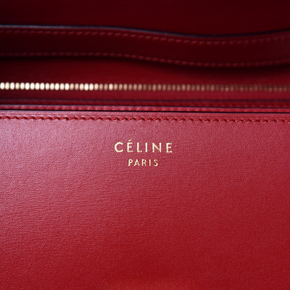 Celine Box Calfskin Classic Box Flap Bag Red 8 of 10