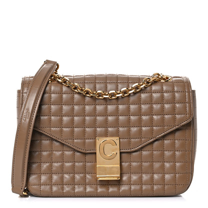 Celine Calfskin Quilted Medium C Bag Camel 1 of 15