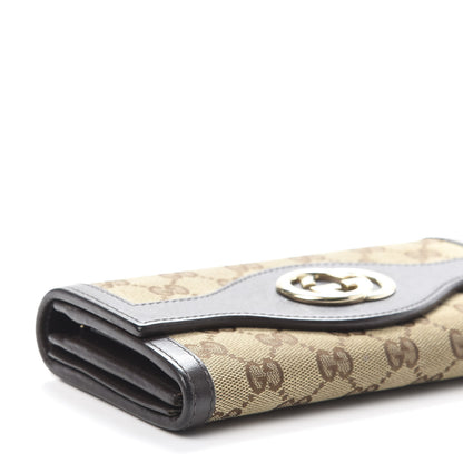 Gucci Monogram Margaux Calfskin Sukey Continental Wallet Beige Ebony Cocoa 6 of 8