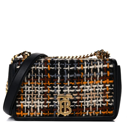 Burberry Tweed Lola Bag Black 1 of 12