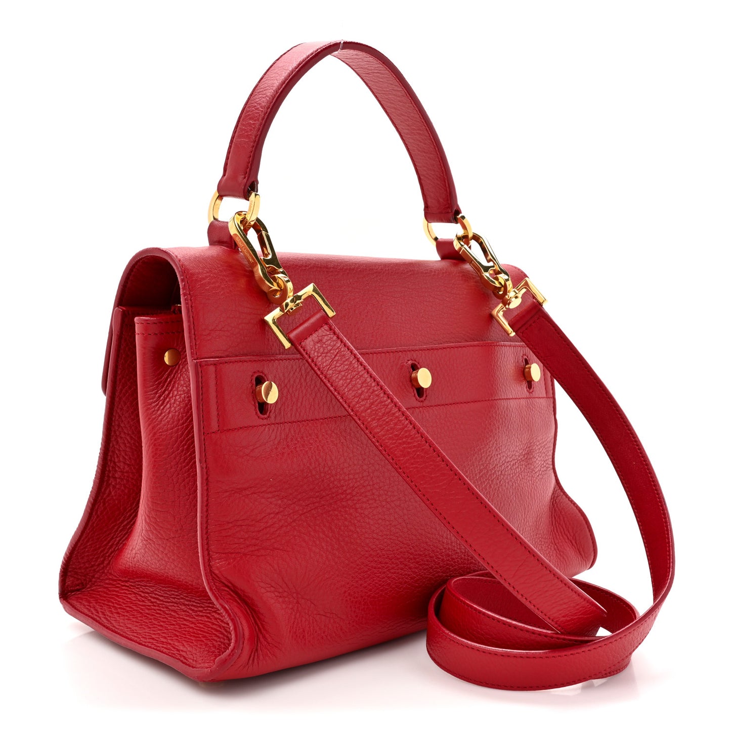 Calfskin Canvas Small Muse Two Red