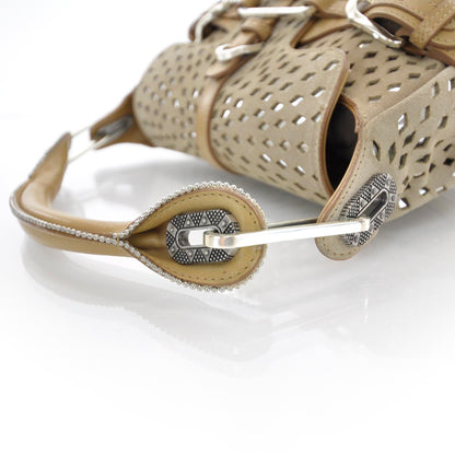Jimmy Choo Suede Torquay Beige Silver 5 of 8