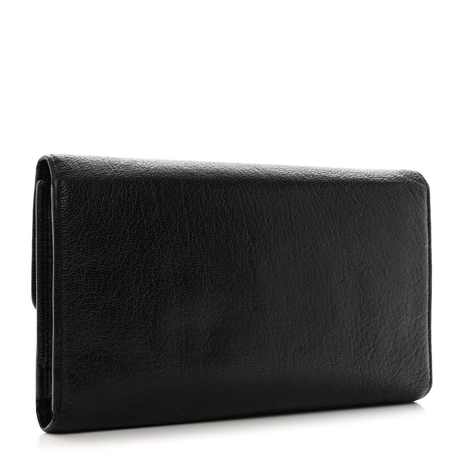 Chanel Goatskin Large Flap Wallet Black 3 of 12
